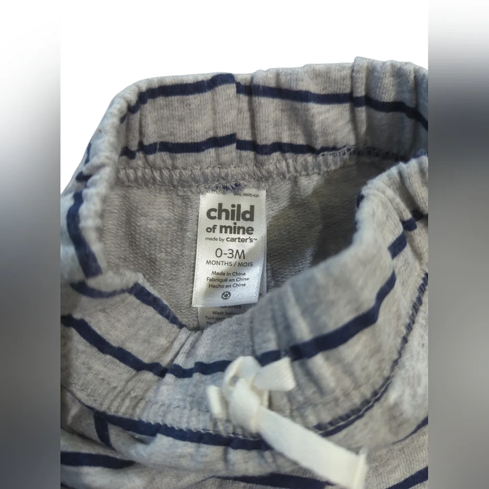 Child Of Mine Made By Carter's Striped Pants Size 0-3 Months.